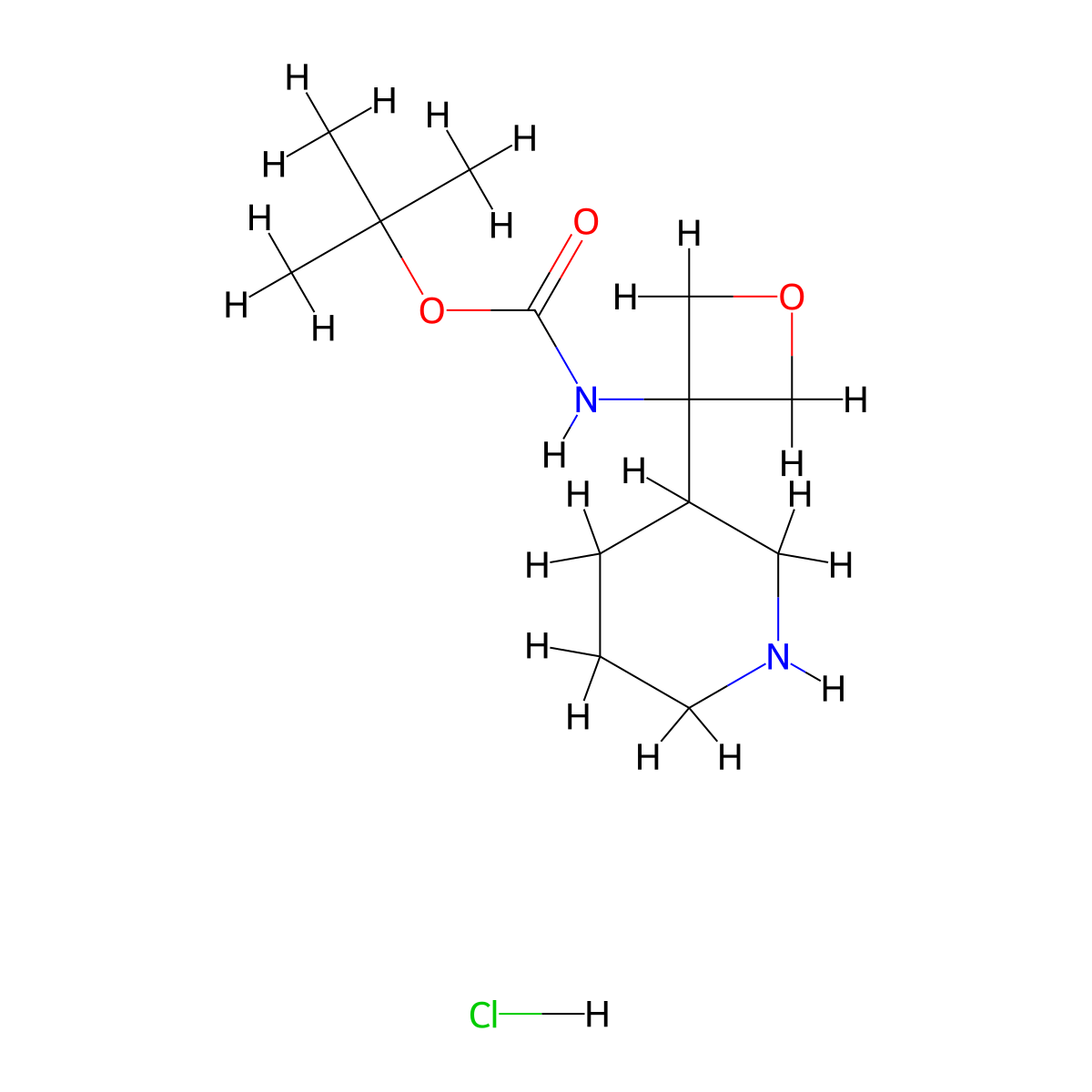 tert-butyl N-[3-(piperidin-3-yl)oxetan-3-yl]carbamate hydrochloride molecular structure, CAS 2866353-47-9