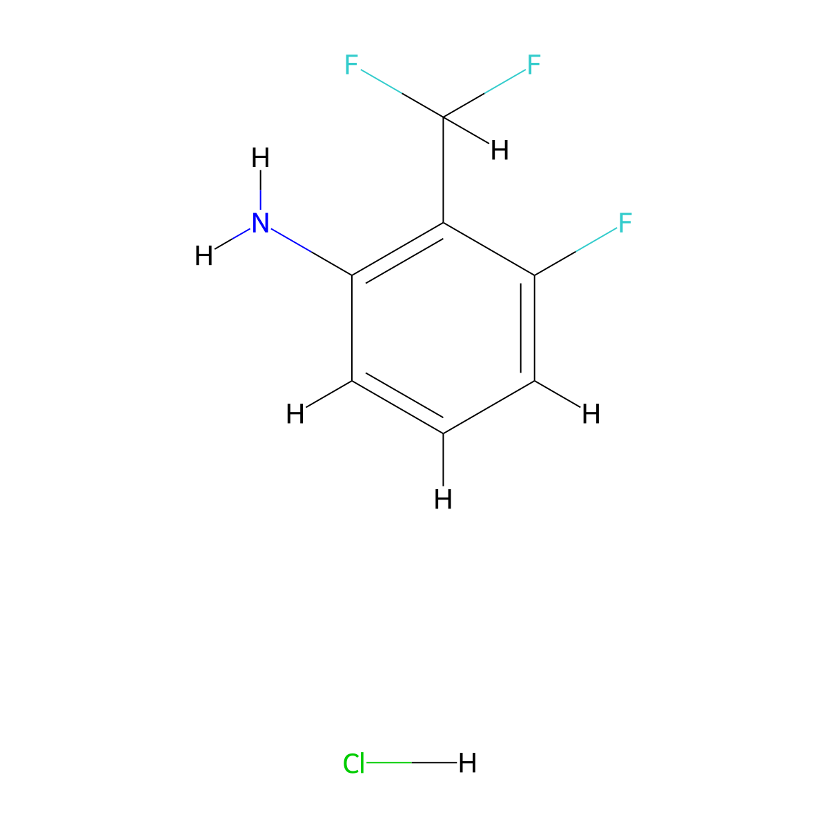 2-(Difluoromethyl)-3-fluoroaniline hydrochloride molecular structure, CAS 2866353-48-0