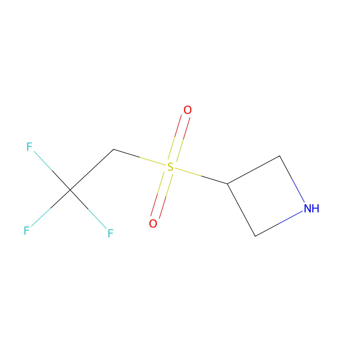 3-(2,2,2-Trifluoroethanesulfonyl)azetidine molecular structure, CAS 2866353-51-5