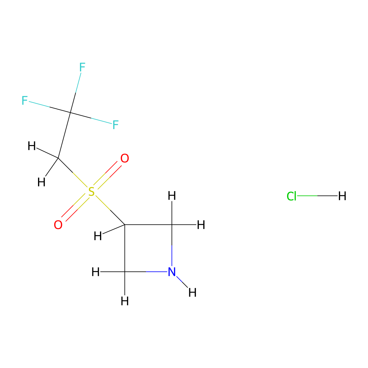 3-(2,2,2-Trifluoroethanesulfonyl)azetidine hydrochloride molecular structure, CAS 2866353-52-6
