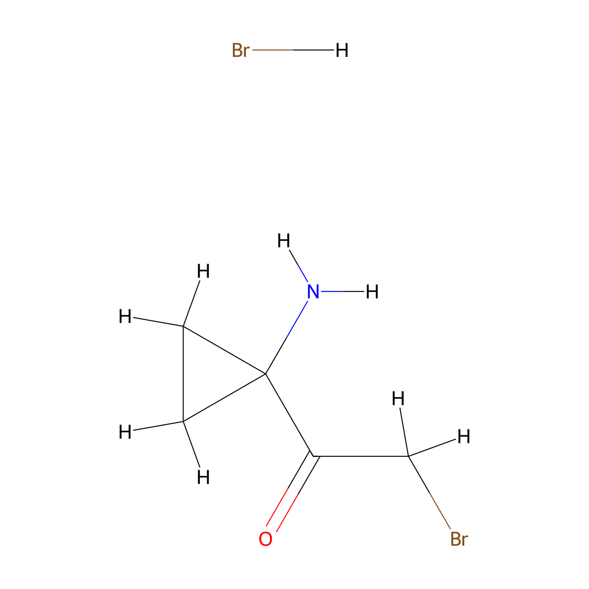 1-(1-Aminocyclopropyl)-2-bromoethan-1-one hydrobromide molecular structure, CAS 2866353-57-1