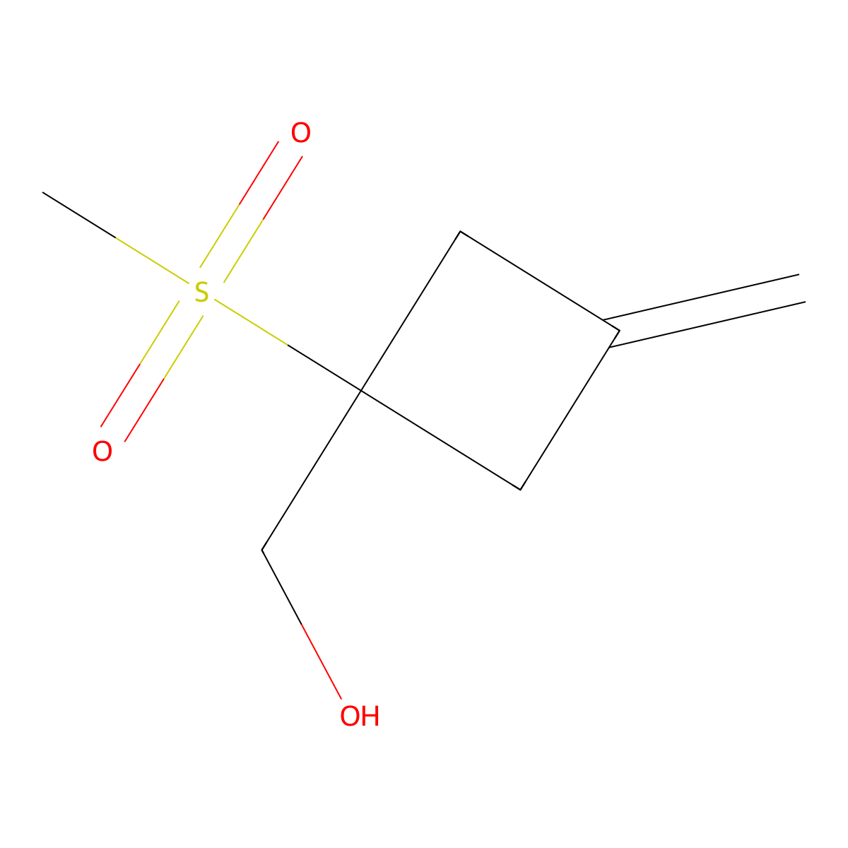 (1-Methanesulfonyl-3-methylidenecyclobutyl)methanol molecular structure, CAS 2866353-62-8