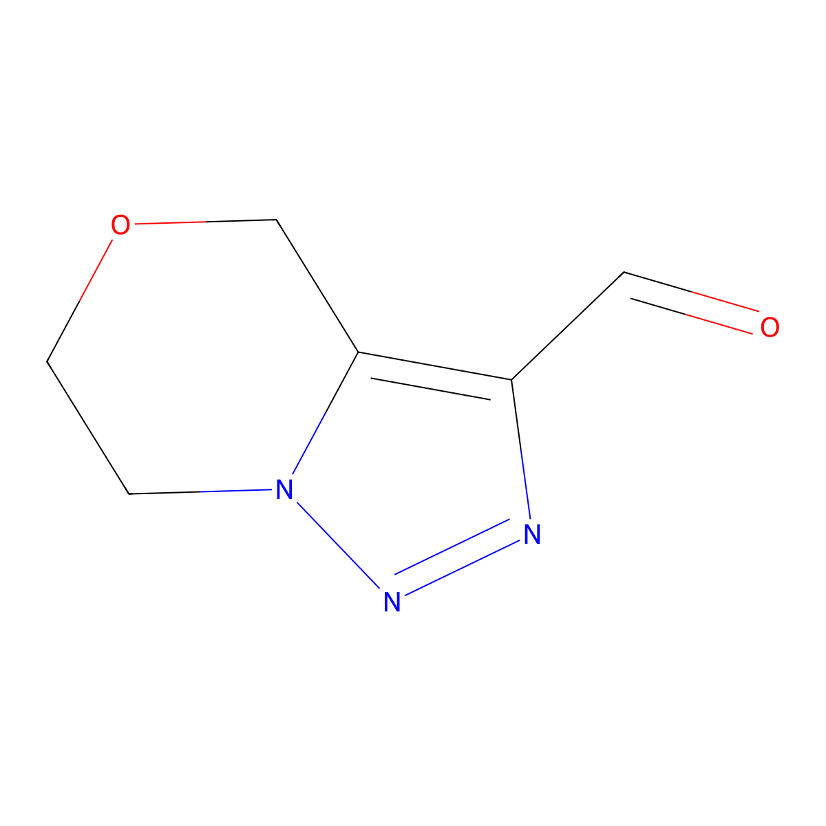 4H,6H,7H-[1,2,3]triazolo[4,3-c][1,4]oxazine-3-carbaldehyde molecular structure, CAS 2866353-72-0