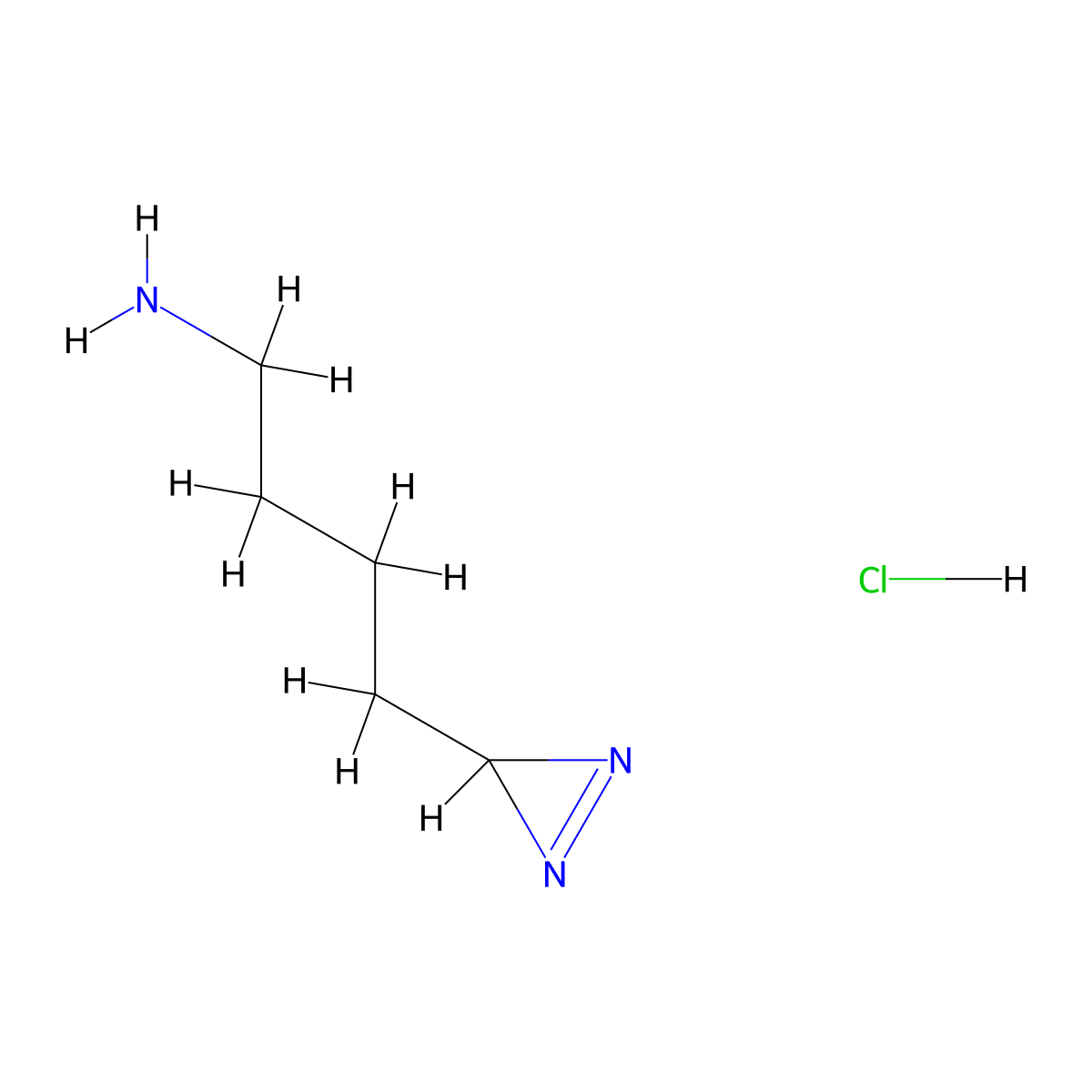 4-(3H-diazirin-3-yl)butan-1-amine hydrochloride molecular structure, CAS 2866353-75-3