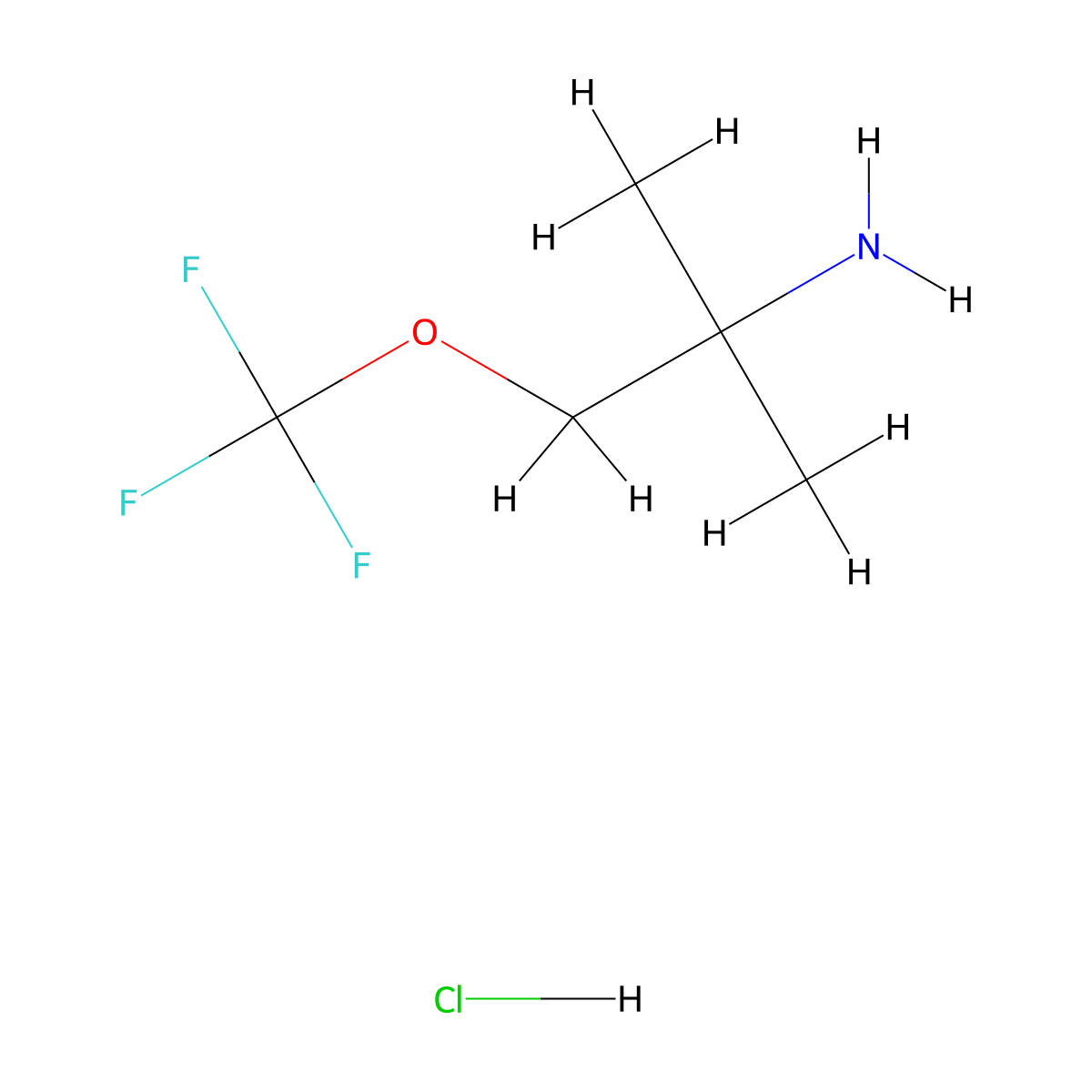 2-Methyl-1-(trifluoromethoxy)propan-2-amine hydrochloride molecular structure, CAS 2866353-81-1