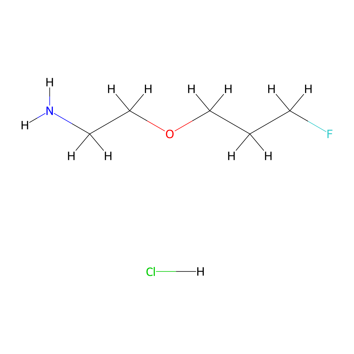 2-(3-Fluoropropoxy)ethan-1-amine hydrochloride molecular structure, CAS 2866353-86-6
