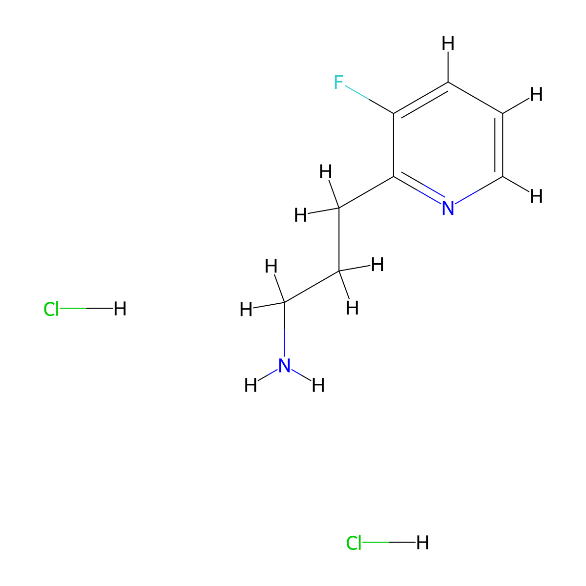 3-(3-Fluoropyridin-2-yl)propan-1-amine dihydrochloride molecular structure, CAS 2866353-93-5
