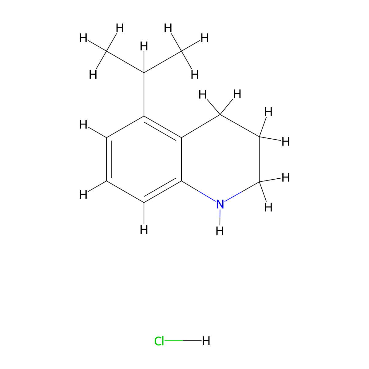 5-(Propan-2-yl)-1,2,3,4-tetrahydroquinoline hydrochloride molecular structure, CAS 2866354-02-9