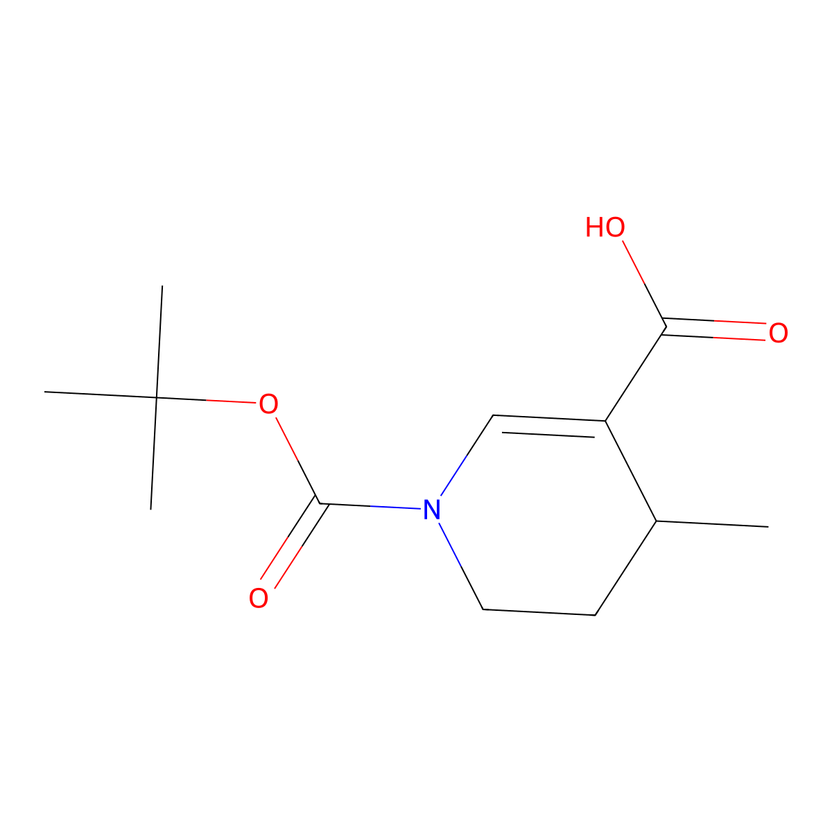 1-[(Tert-butoxy)carbonyl]-4-methyl-1,4,5,6-tetrahydropyridine-3-carboxylic acid molecular structure, CAS 2866354-04-1