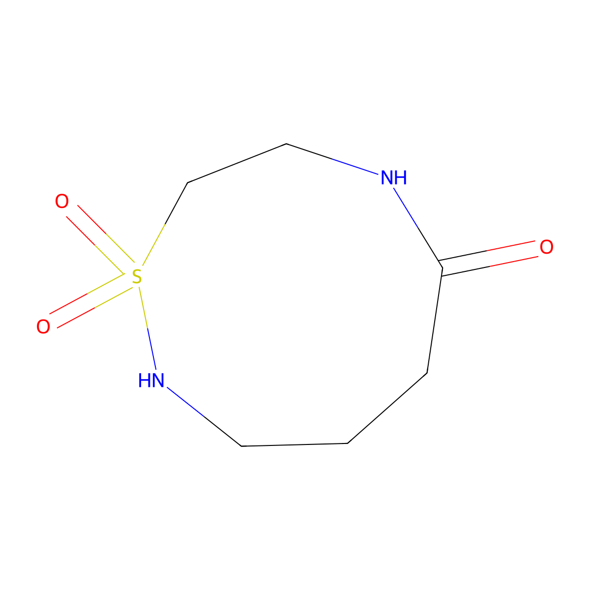 1Lambda6,2,7-thiadiazonane-1,1,6-trione molecular structure, CAS 2866354-09-6
