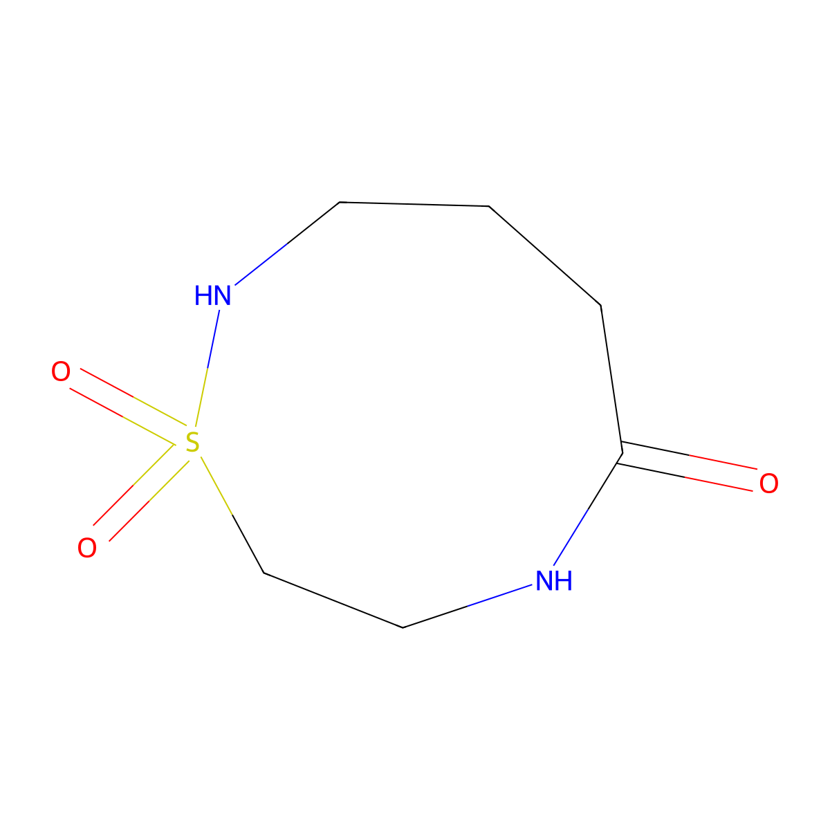 1Lambda6,2,7-thiadiazonane-1,1,6-trione molecular structure, CAS 2866354-09-6