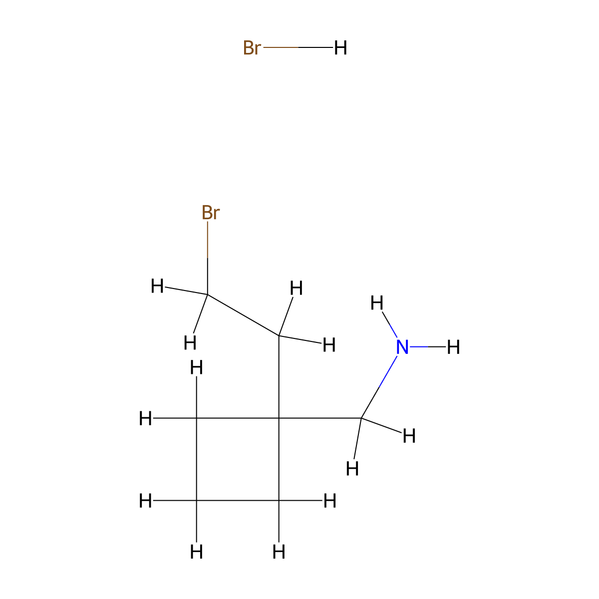 1-[1-(2-Bromoethyl)cyclobutyl]methanamine hydrobromide molecular structure, CAS 2866354-21-2