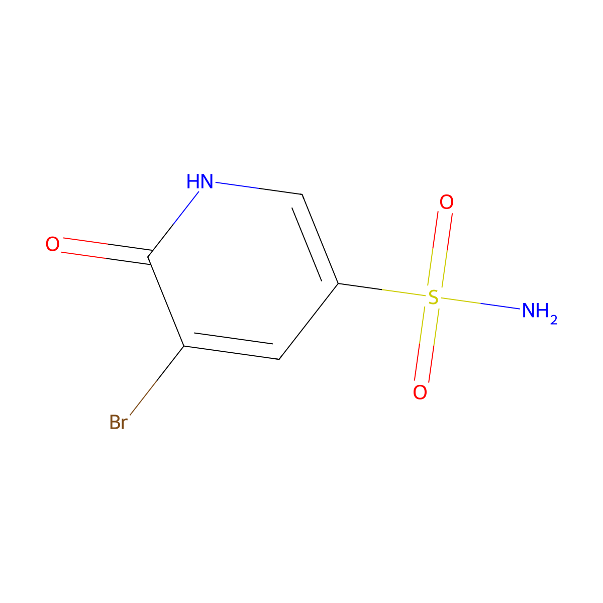 5-Bromo-6-hydroxypyridine-3-sulfonamide molecular structure, CAS 2866354-25-6
