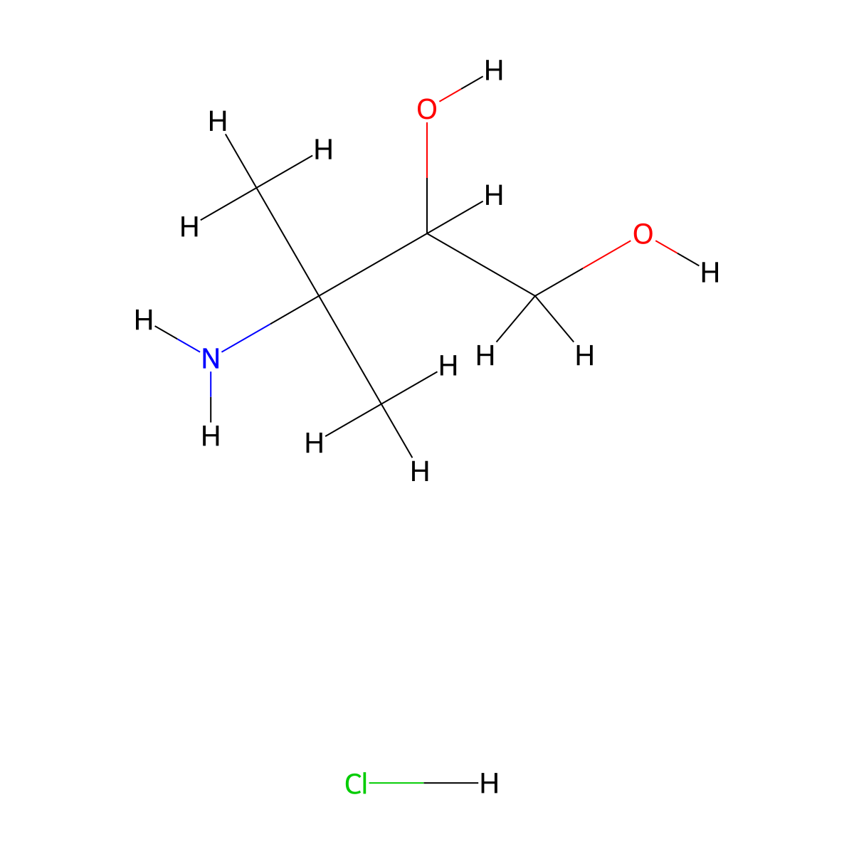 3-Amino-3-methylbutane-1,2-diol hydrochloride molecular structure, CAS 2866354-41-6