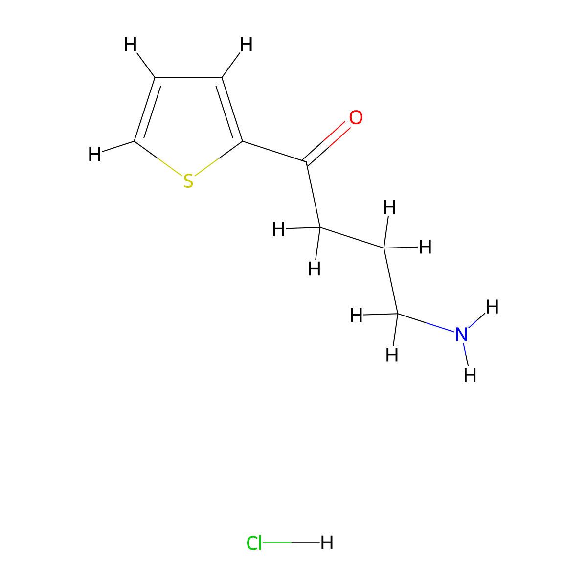 4-Amino-1-(thiophen-2-yl)butan-1-one hydrochloride molecular structure, CAS 2866355-73-7