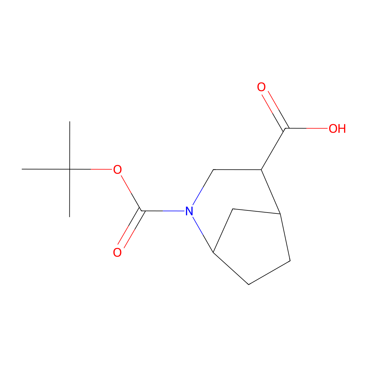 2-[(Tert-butoxy)carbonyl]-2-azabicyclo[3.2.1]octane-4-carboxylic acid molecular structure, CAS 2866355-74-8