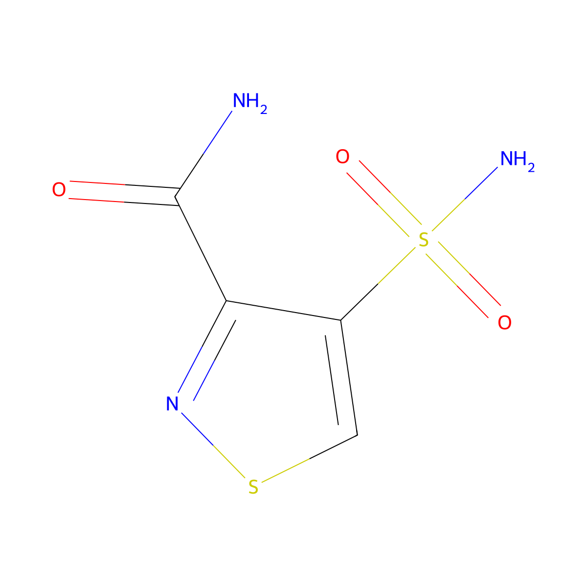 4-Sulfamoyl-1,2-thiazole-3-carboxamide molecular structure, CAS 2866355-78-2