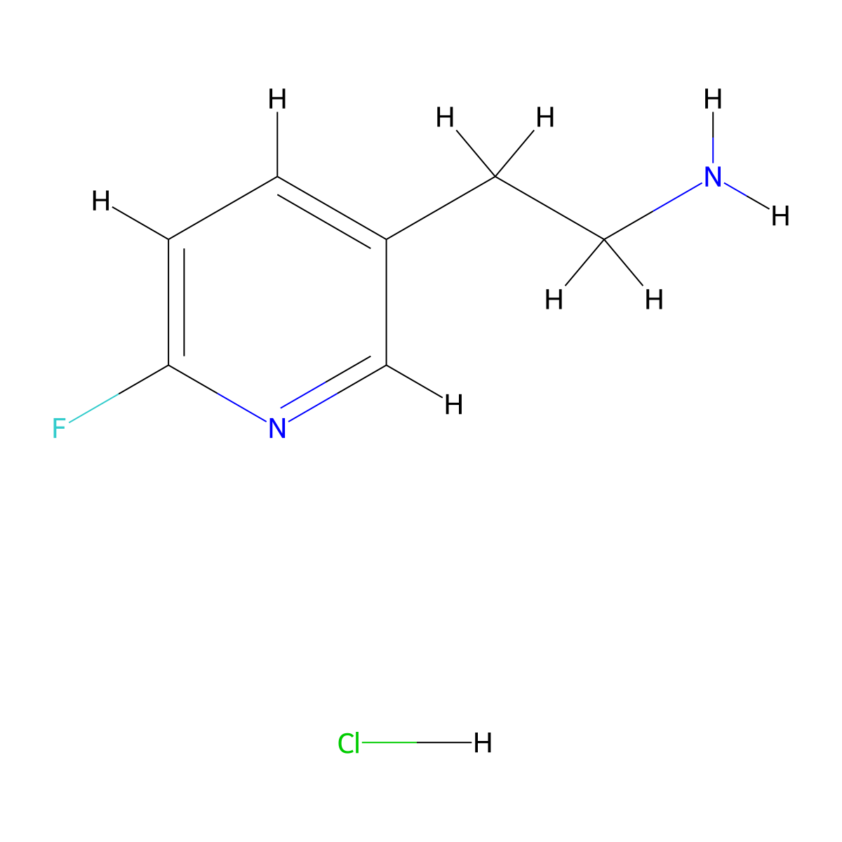 2-(6-Fluoropyridin-3-yl)ethan-1-amine hydrochloride molecular structure, CAS 2866355-84-0