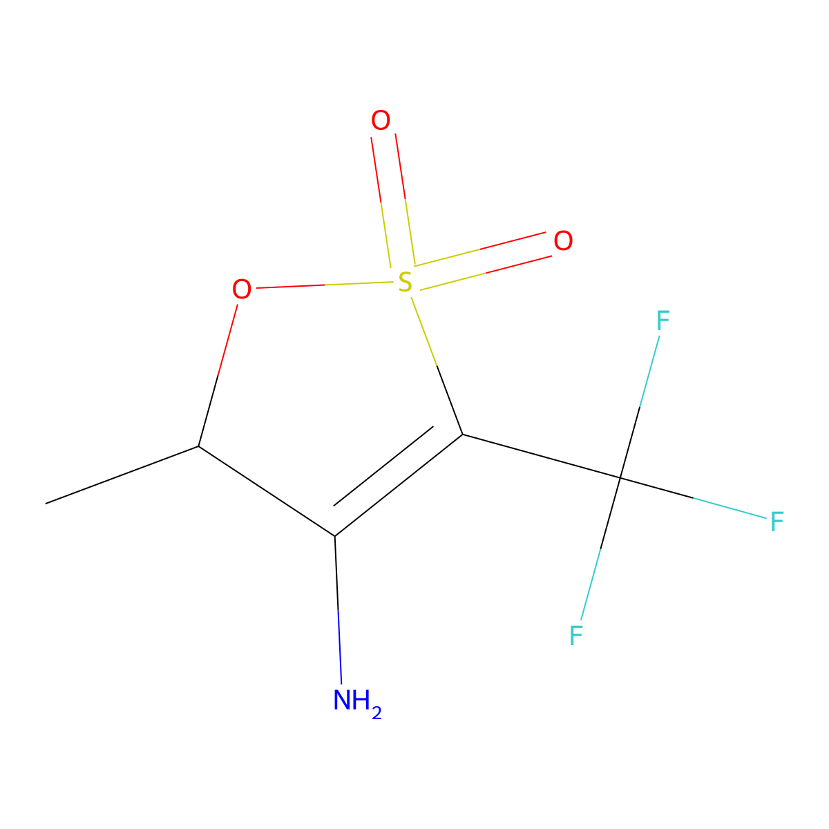 4-amino-5-methyl-3-(trifluoromethyl)-5H-1,2lambda6-oxathiole-2,2-dione molecular structure, CAS 2866355-93-1