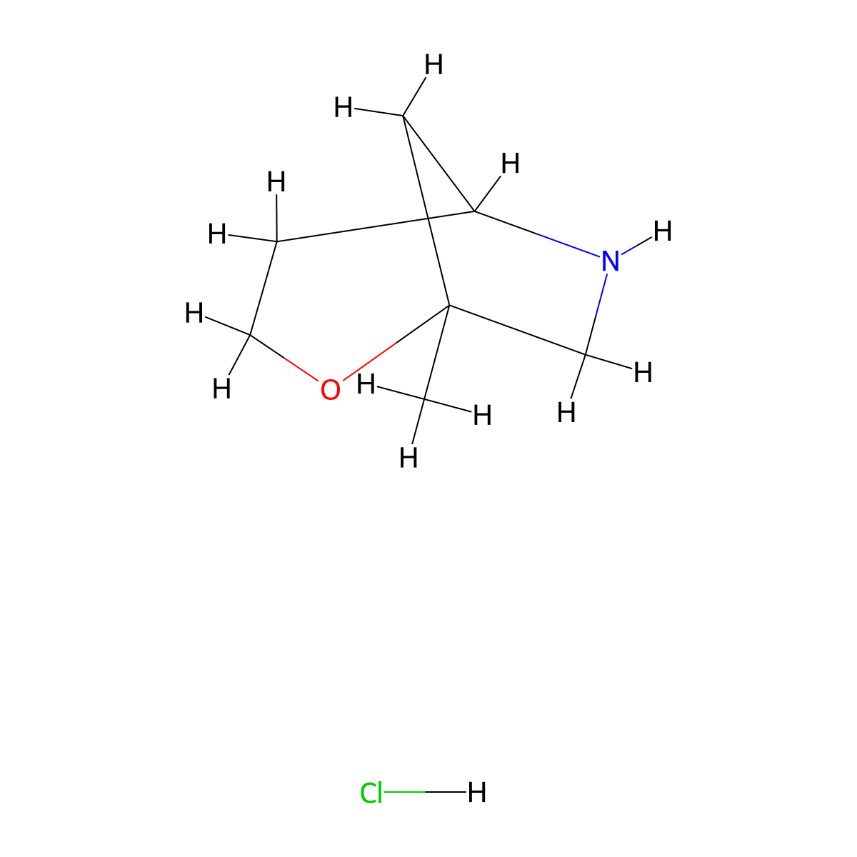1-Methyl-2-oxa-6-azabicyclo[3.2.1]octane hydrochloride molecular structure, CAS 2866356-01-4