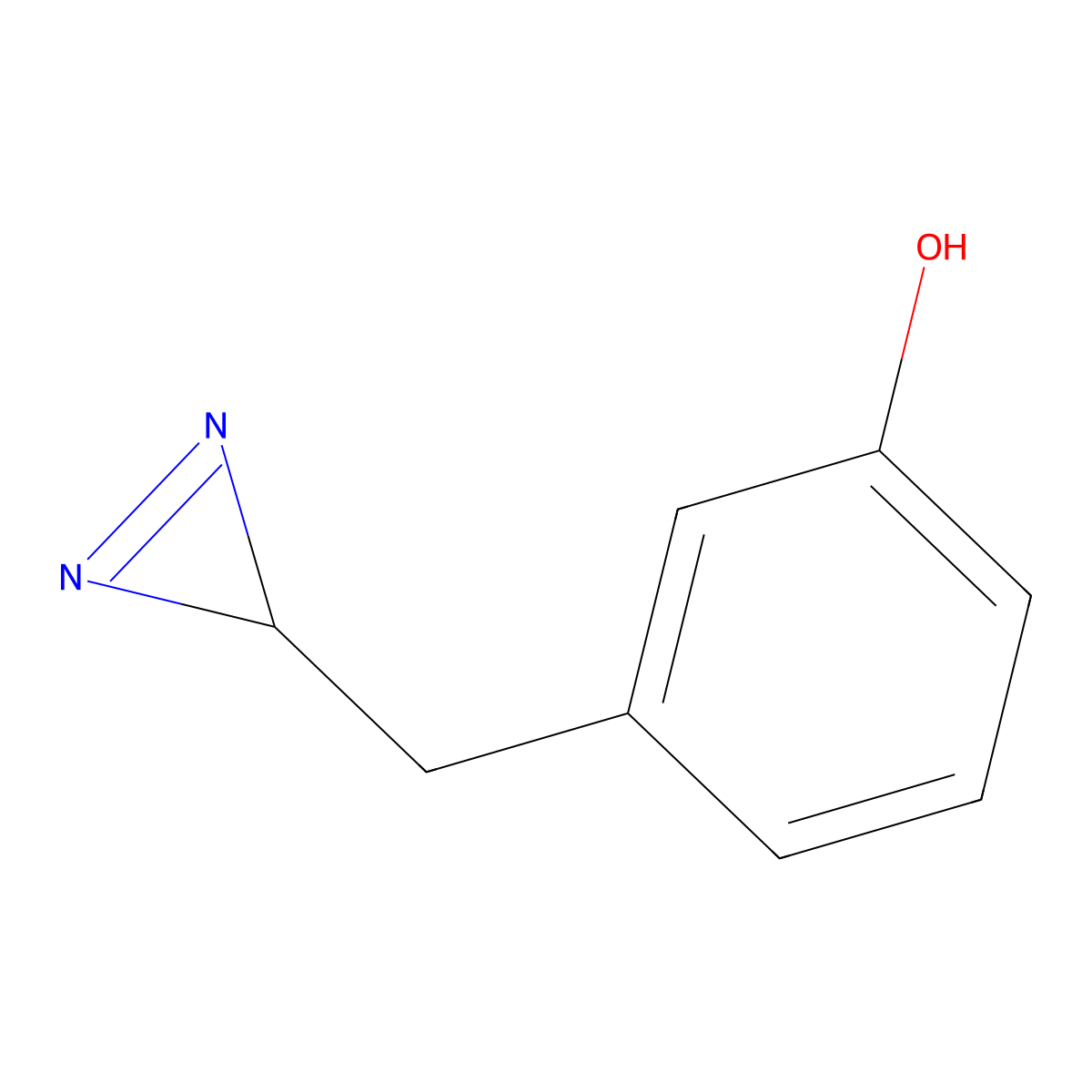 3-[(3H-diazirin-3-yl)methyl]phenol molecular structure, CAS 2866356-02-5
