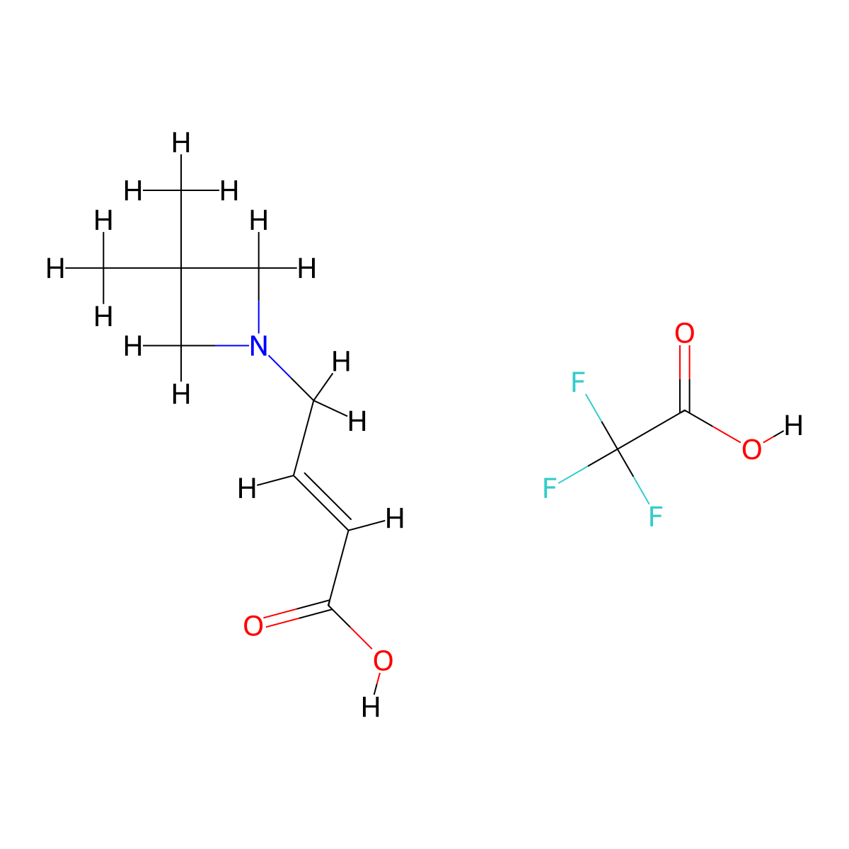 (2E)-4-(3,3-dimethylazetidin-1-yl)but-2-enoic acid, trifluoroacetic acid molecular structure, CAS 2866358-25-8