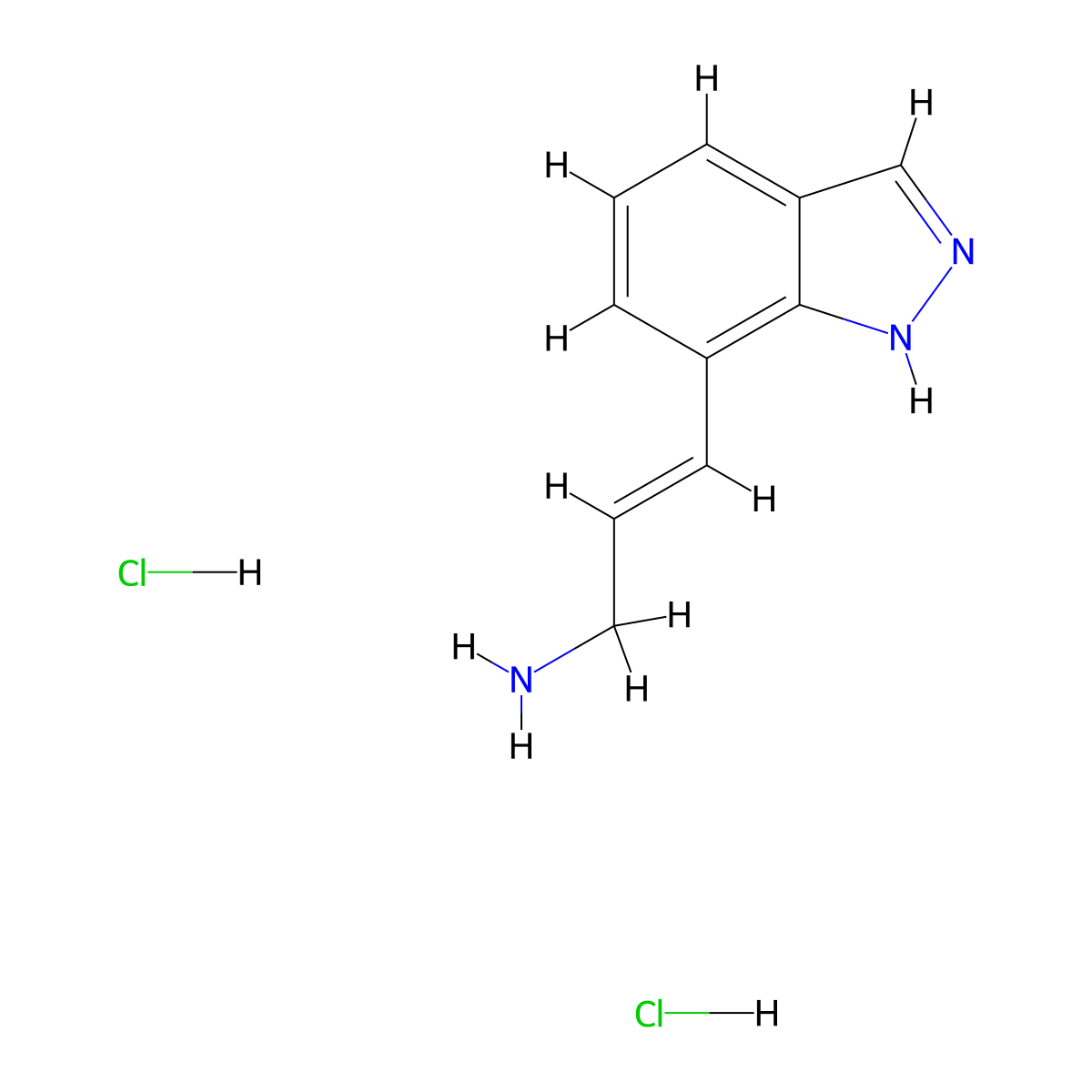 3-(1H-indazol-7-yl)prop-2-en-1-amine dihydrochloride molecular structure, CAS 2866358-32-7