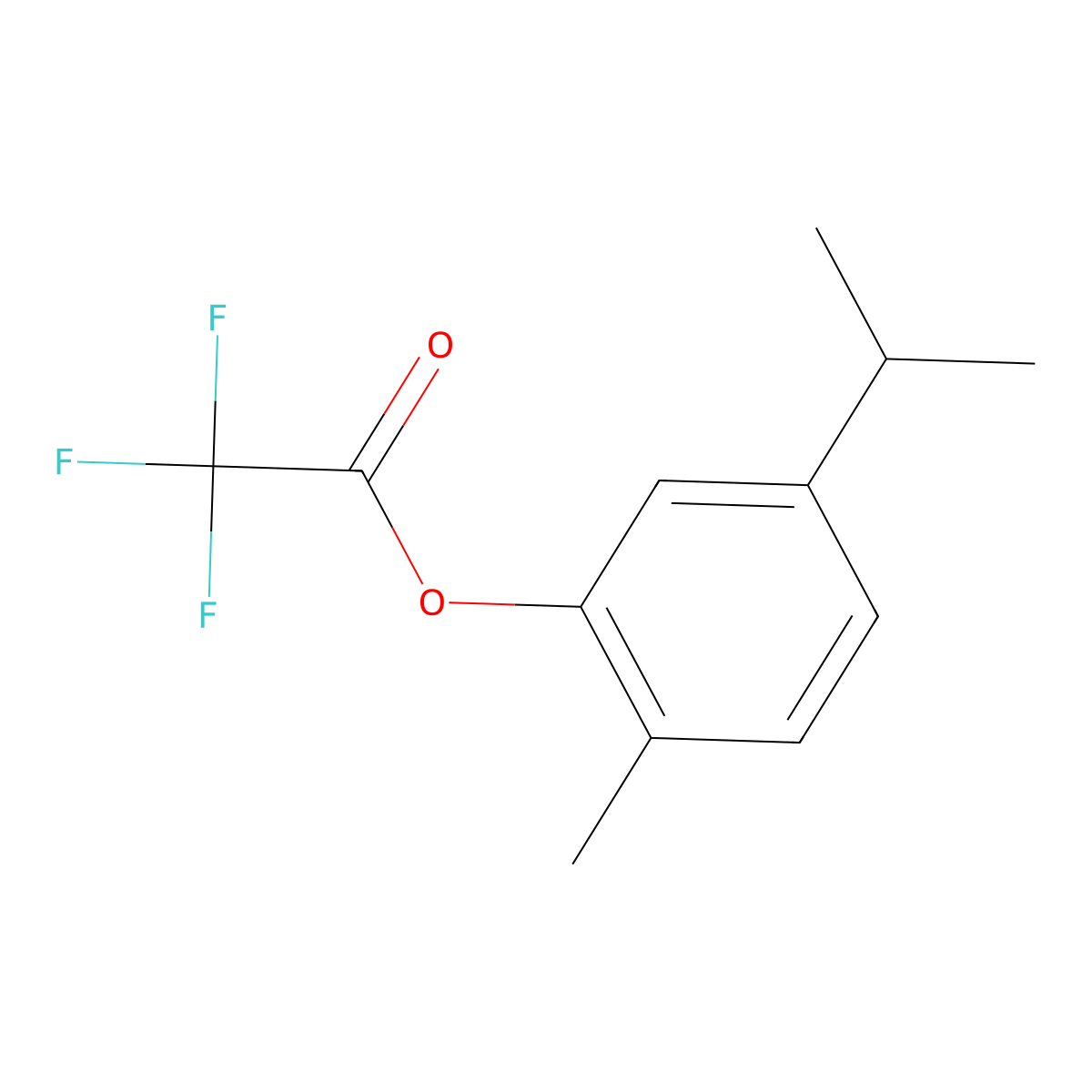 Trifluoroacetyl-carvacrol molecular structure, CAS 28664-29-1