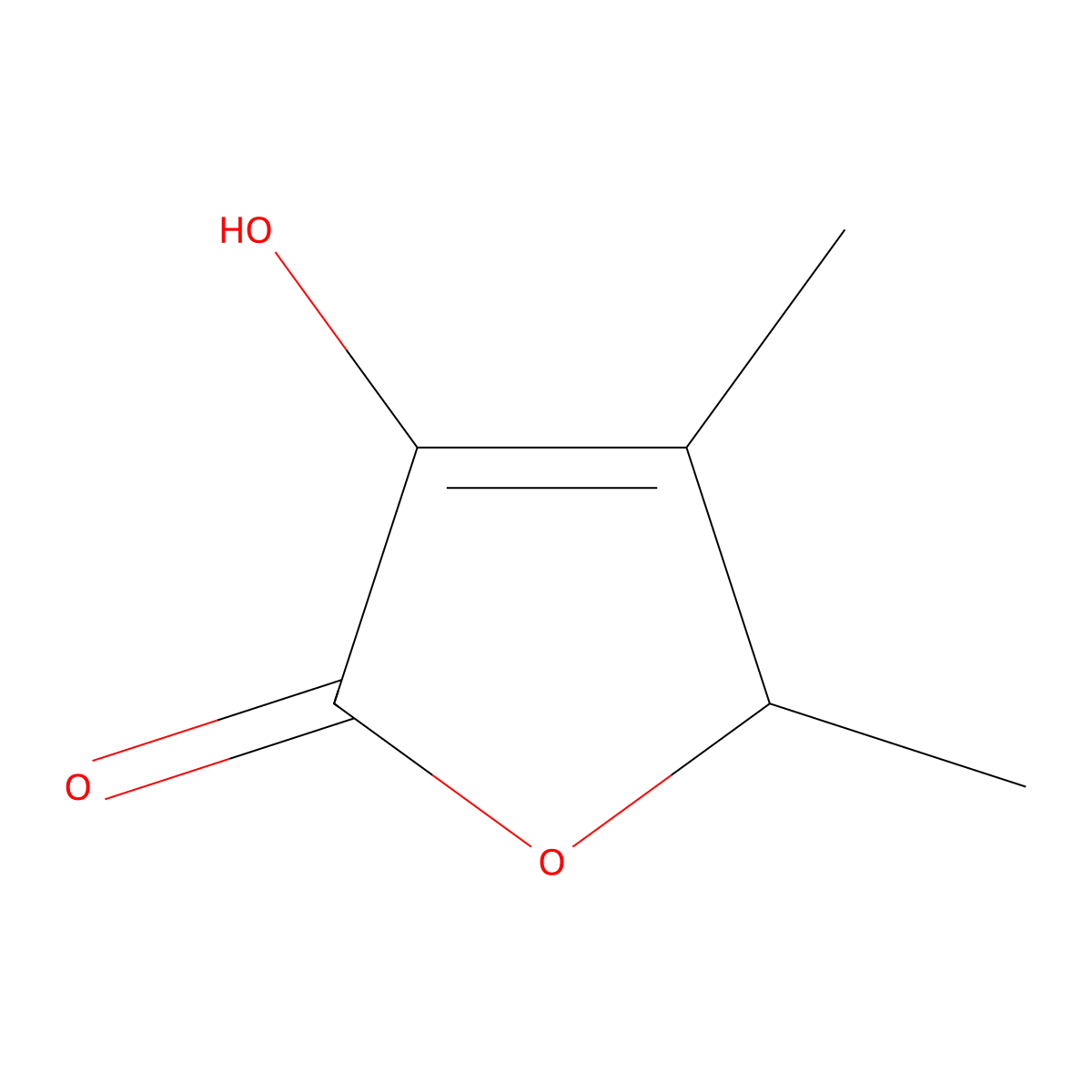 Sotolone molecular structure, CAS 28664-35-9