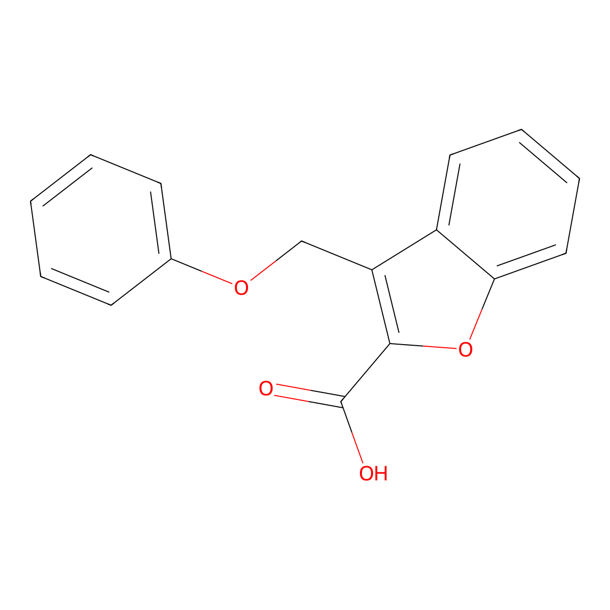 3-(Phenoxymethyl)-2-benzofurancarboxylic acid molecular structure, CAS 28664-92-8