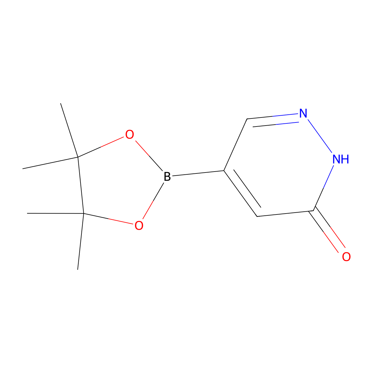 5-(4,4,5,5-Tetramethyl-1,3,2-dioxaborolan-2-yl)pyridazin-3(2H)-one molecular structure, CAS 2866420-52-0