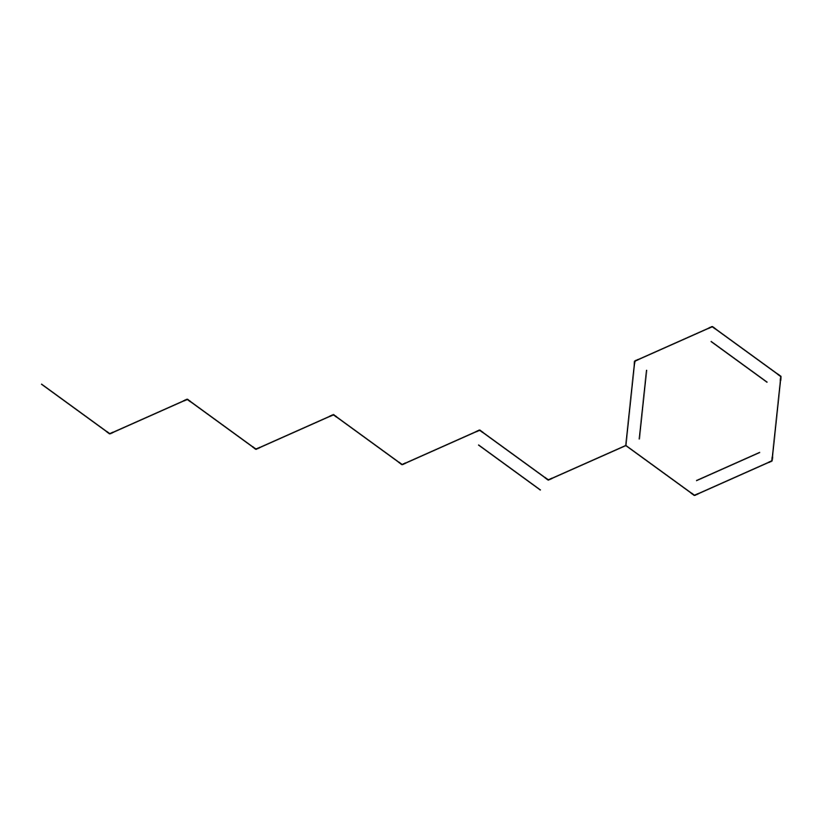 Benzene, 1-octenyl- molecular structure, CAS 28665-60-3