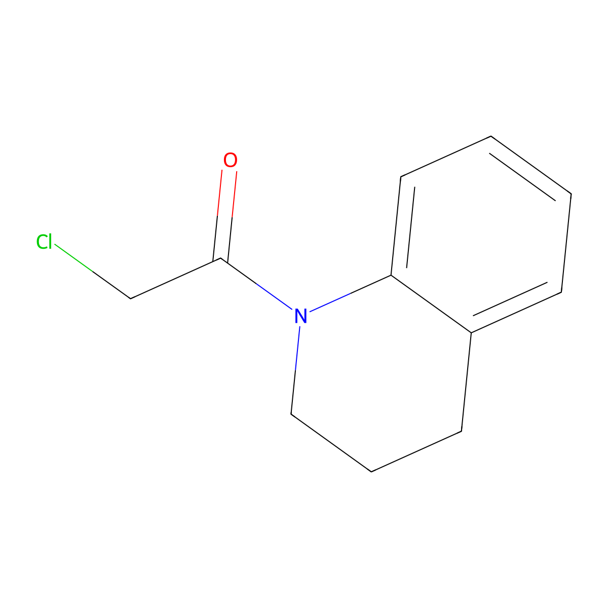 2-Chloro-1-(1,2,3,4-tetrahydroquinolin-1-yl)ethan-1-one molecular structure, CAS 28668-58-8