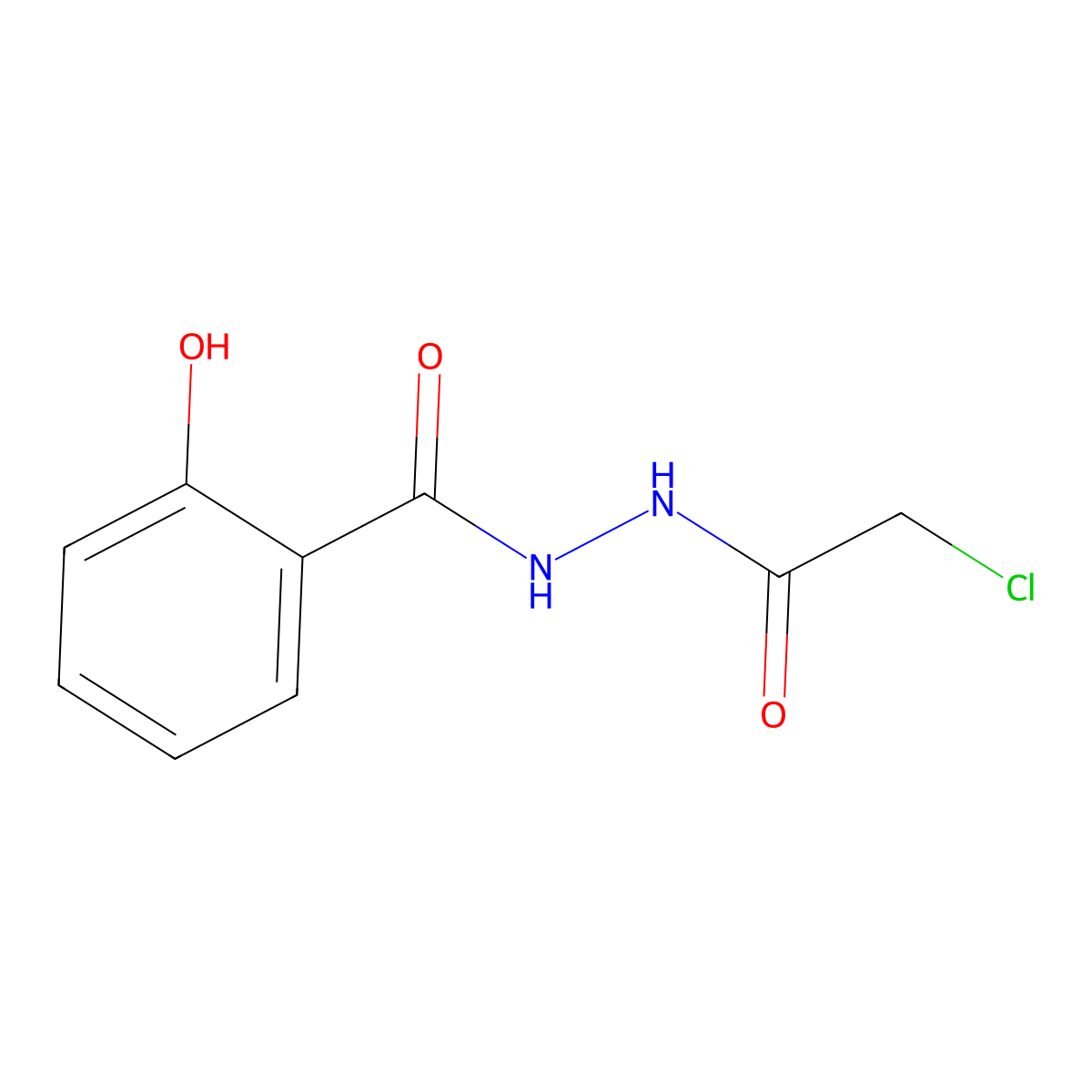 N'-(2-chloroacetyl)-2-hydroxybenzohydrazide molecular structure, CAS 28669-13-8