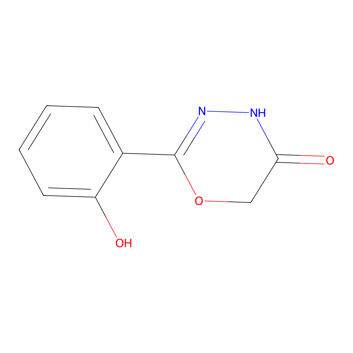 2-(2-hydroxyphenyl)-5,6-dihydro-4H-1,3,4-oxadiazin-5-one molecular structure, CAS 28669-14-9