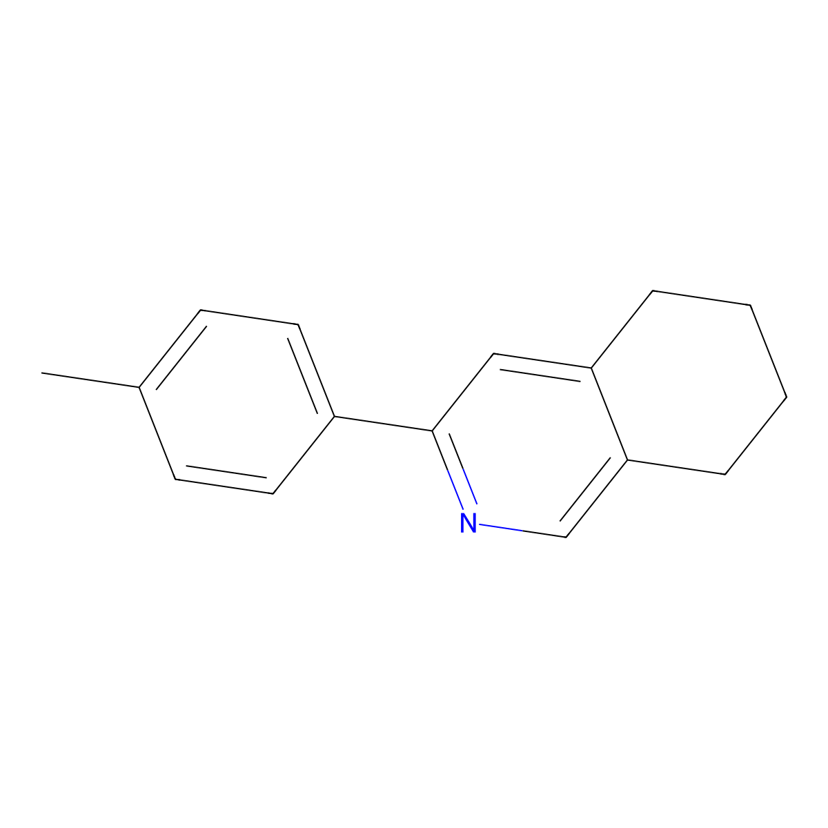 3-(p-Tolyl)-5,6,7,8-tetrahydroisoquinoline molecular structure, CAS 28670-13-5