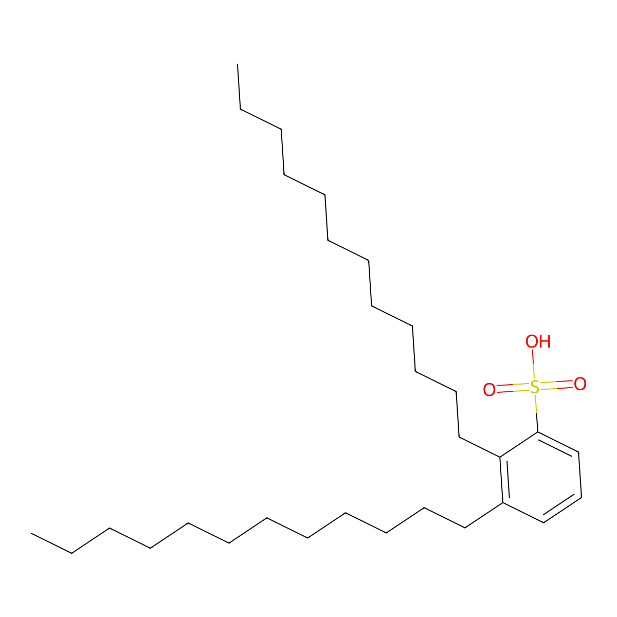 Didodecylbenzenesulphonic acid molecular structure, CAS 28679-14-3