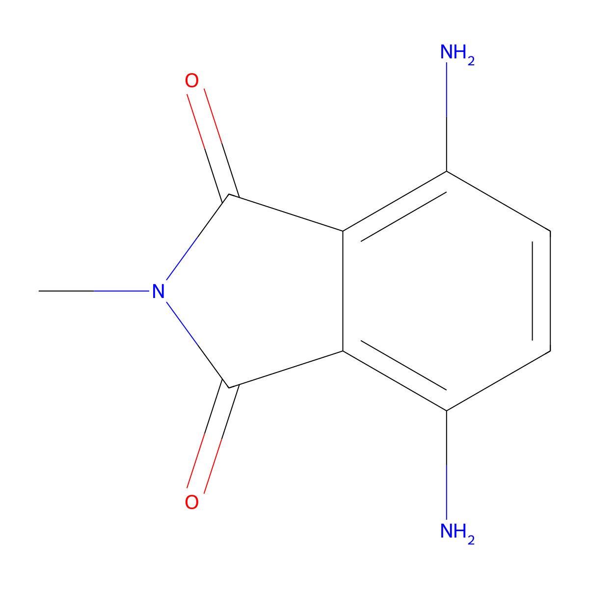 4,7-diamino-2-methyl-2,3-dihydro-1H-isoindole-1,3-dione molecular structure, CAS 2868-12-4