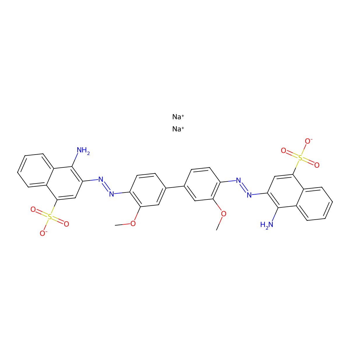 C.I. Direct Red 7, disodium salt molecular structure, CAS 2868-75-9