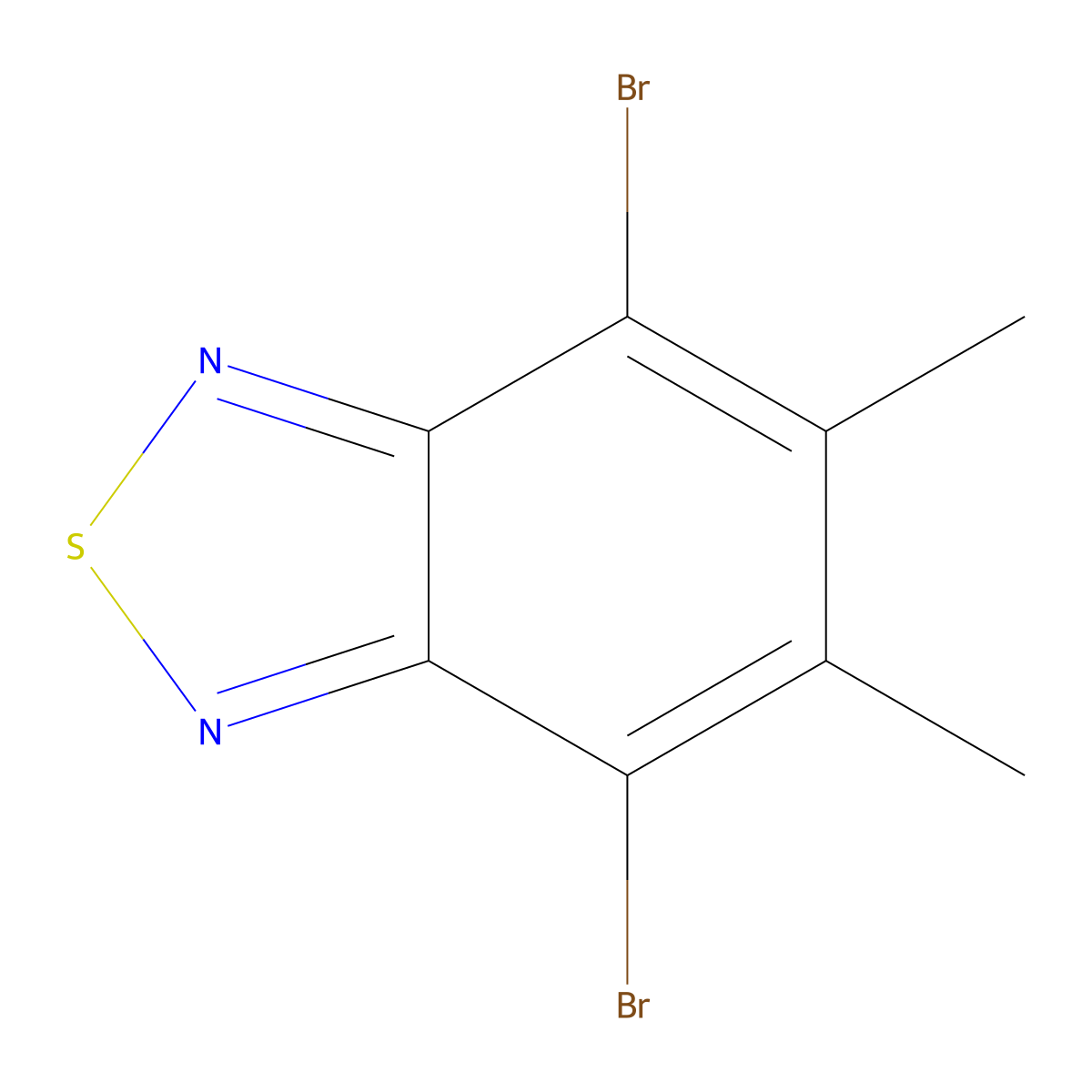 4,7-Dibromo-5,6-dimethyl-2,1,3-benzothiadiazole molecular structure, CAS 28681-49-4