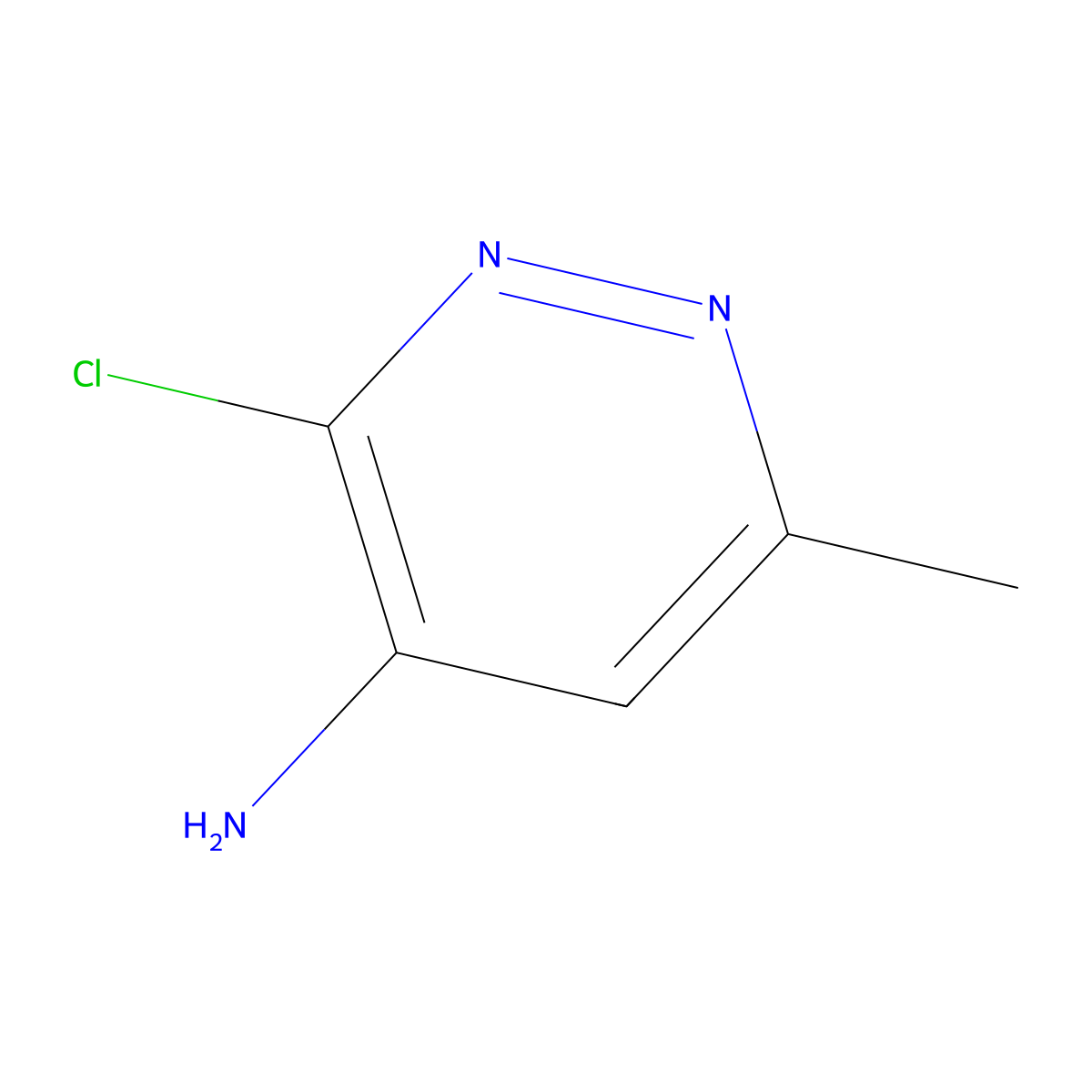 3-Chloro-6-methylpyridazin-4-amine molecular structure, CAS 28682-86-2