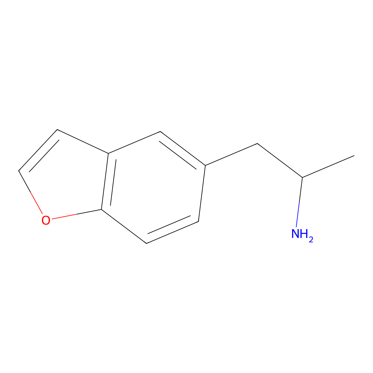 5-(2-Aminopropyl)benzofuran molecular structure, CAS 286834-81-9