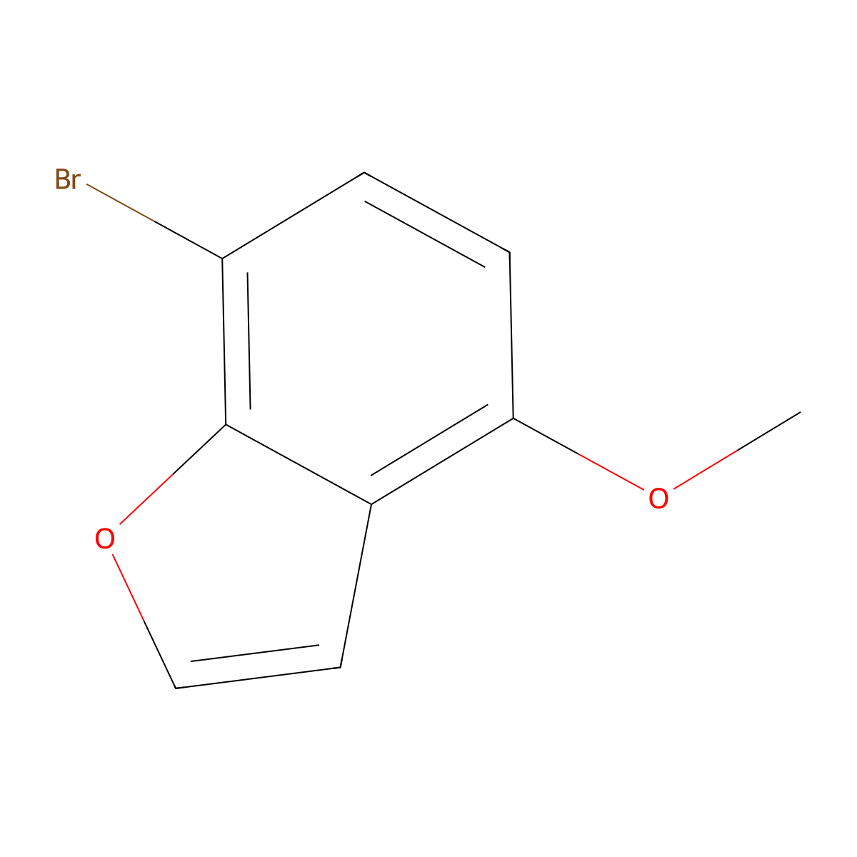 7-Bromo-4-methoxy-1-benzofuran molecular structure, CAS 286836-01-9