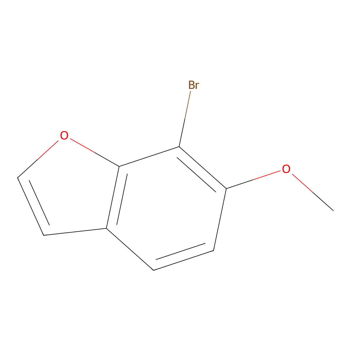 7-Bromo-6-methoxy-1-benzofuran molecular structure, CAS 286836-03-1