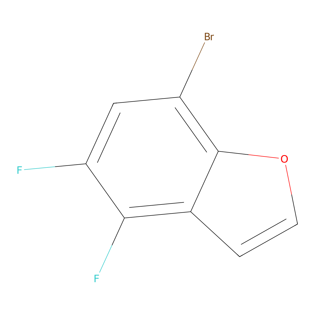 7-Bromo-4,5-difluorobenzofuran molecular structure, CAS 286836-09-7