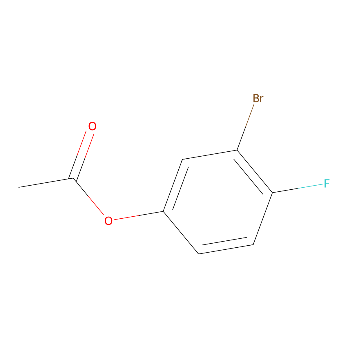 3-Bromo-4-fluorophenyl acetate molecular structure, CAS 286836-26-8