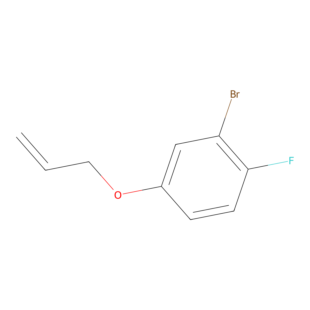 2-Bromo-1-fluoro-4-(prop-2-en-1-yloxy)benzene molecular structure, CAS 286836-27-9