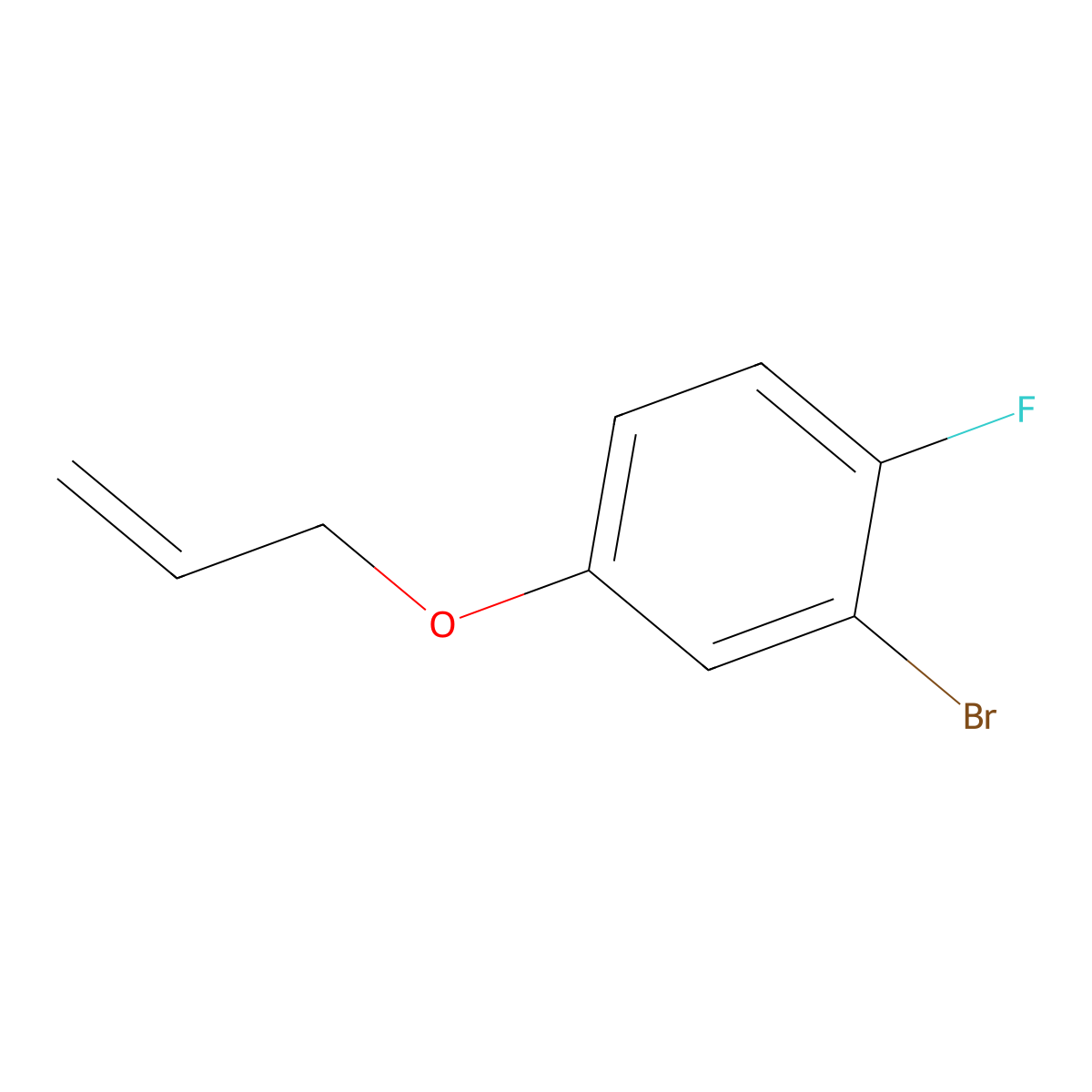2-Bromo-1-fluoro-4-(prop-2-en-1-yloxy)benzene molecular structure, CAS 286836-27-9