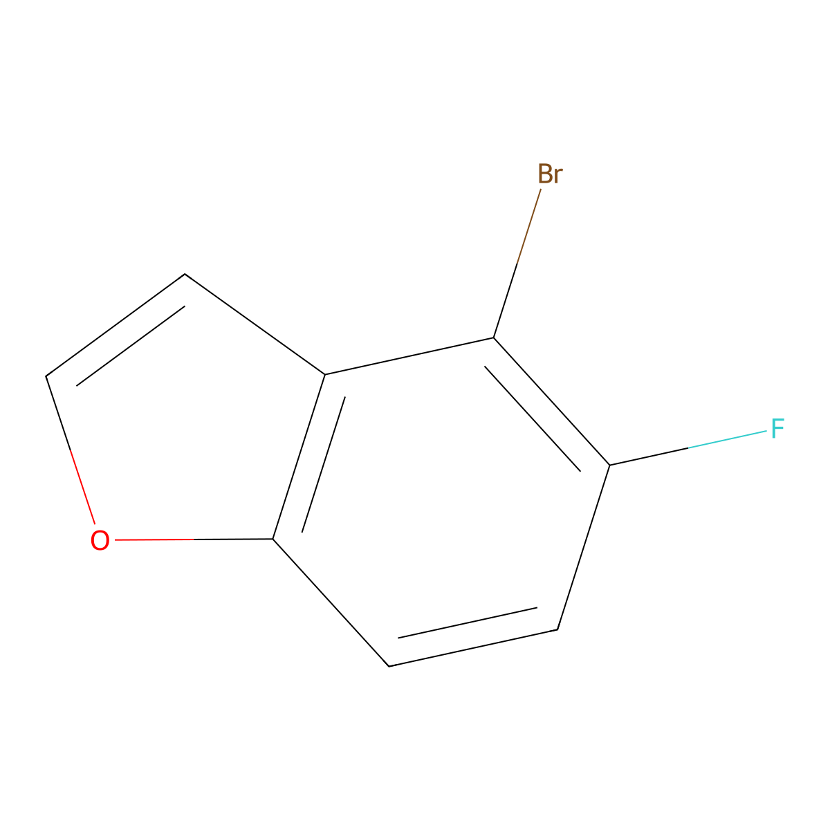 4-Bromo-5-fluorobenzofuran molecular structure, CAS 286836-29-1