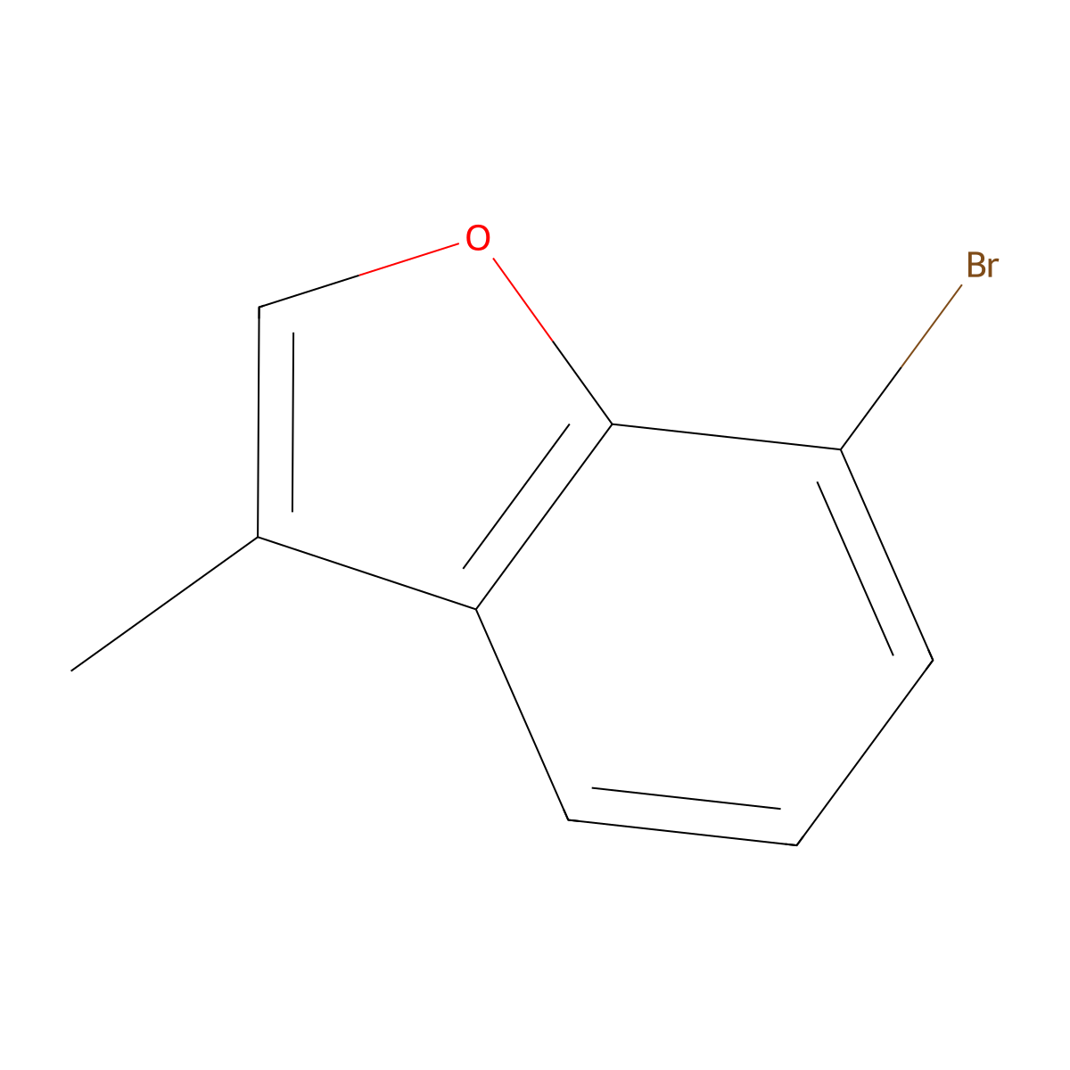 7-Bromo-3-methyl-1-benzofuran molecular structure, CAS 286837-05-6